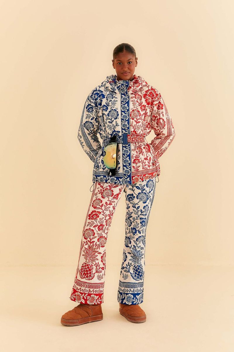Skihose mit Blumendruck