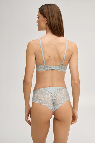 Bogner Charming T-Shirt-BH in Silbergrau mit Spitzendetails