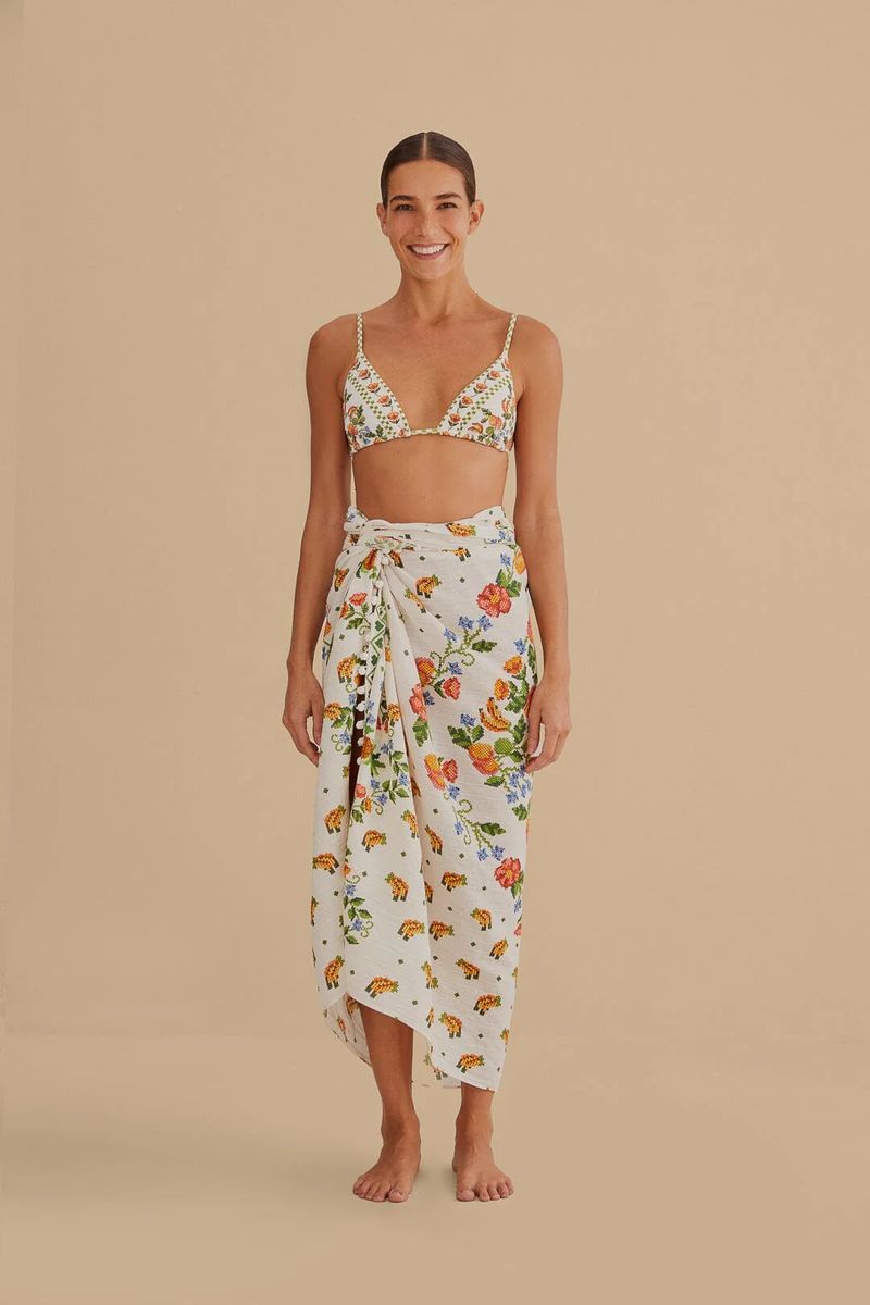 Blumenmuster Baumwolle Strand Sarong