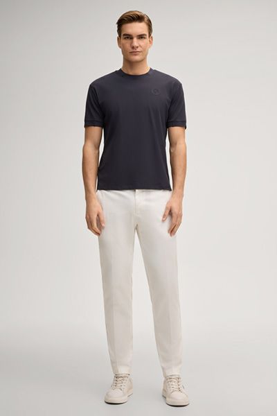 Mascotte Dallacio Dunkelblaues T-Shirt aus Baumwollmischung mit Rundhalsausschnitt