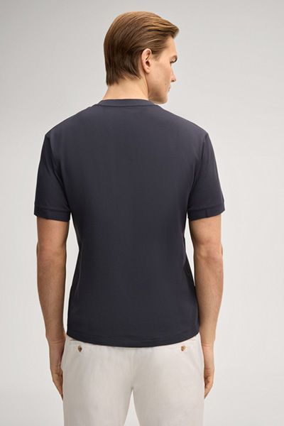 Mascotte Dallacio Dunkelblaues T-Shirt aus Baumwollmischung mit Rundhalsausschnitt