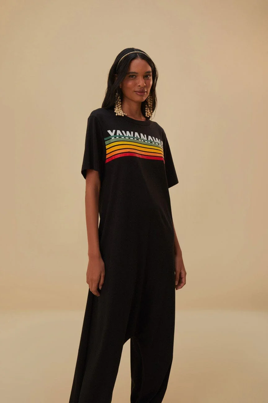 Lässiger Overall mit Grafikdruck