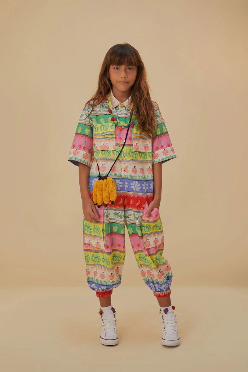 Verspielter Kinder Jumpsuit mit Fruchtprint