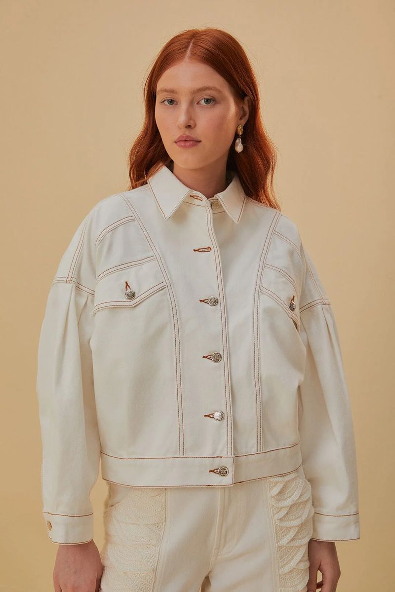 Off-White Kurze Mini Bomber Jacke