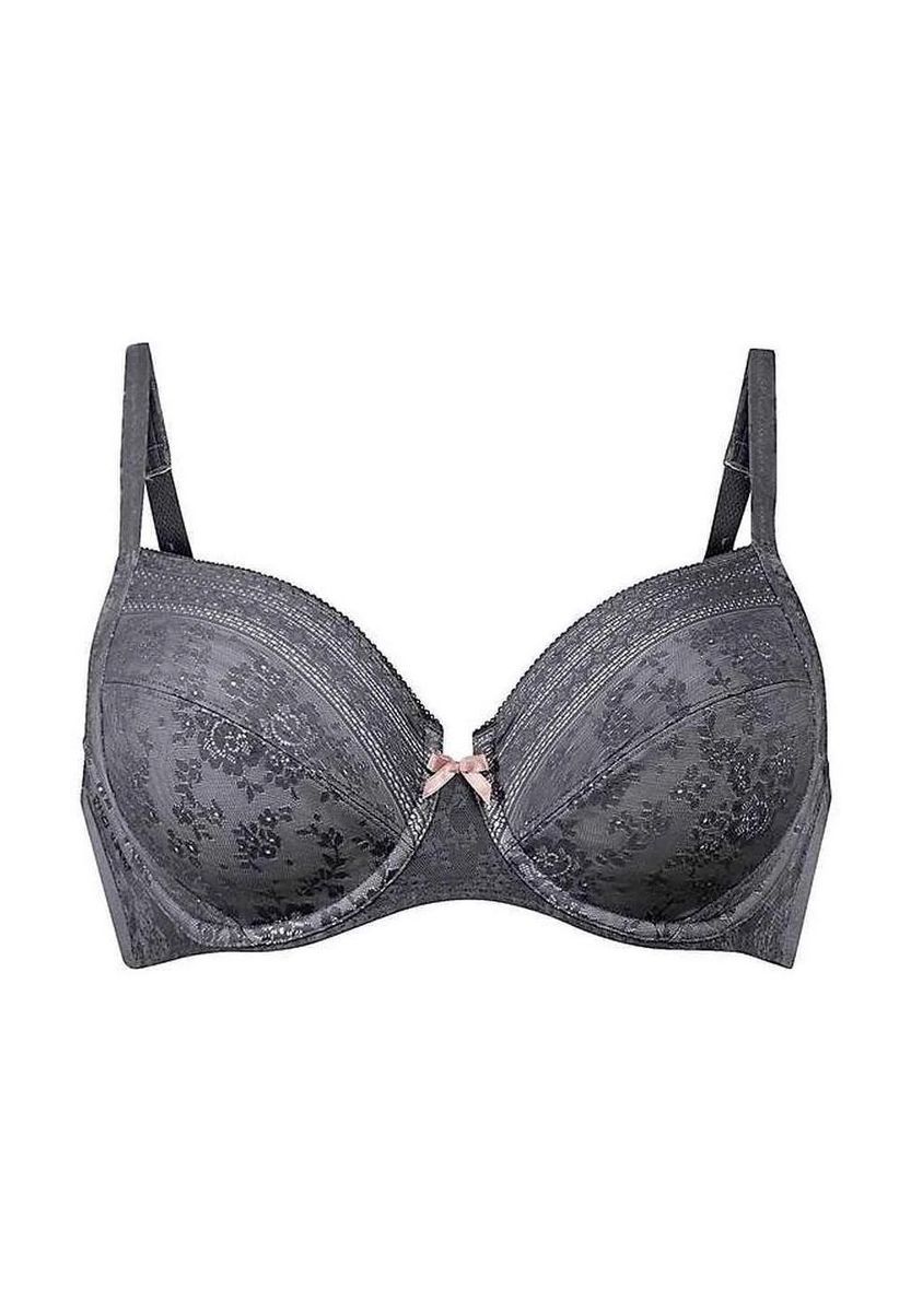 Floral-Spitzen-BH mit Bügel und Schleife