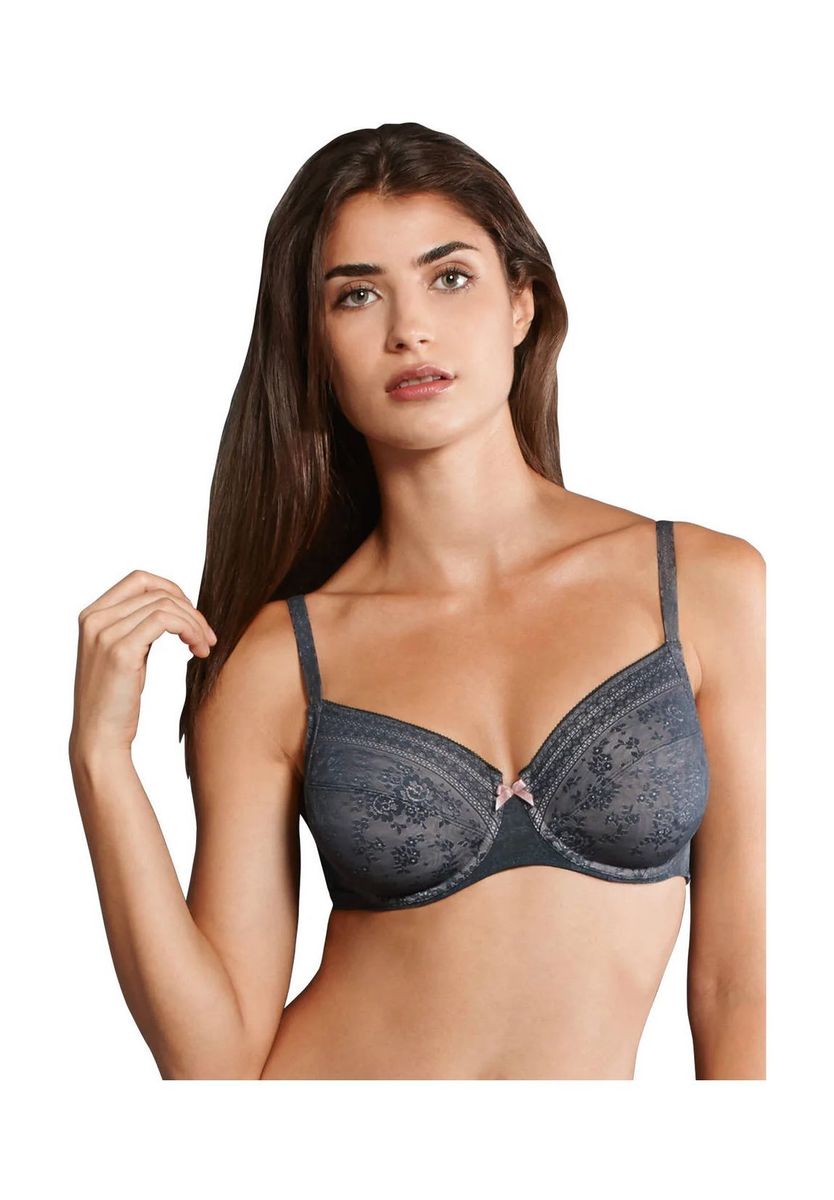 Floral-Spitzen-BH mit Bügel und Schleife