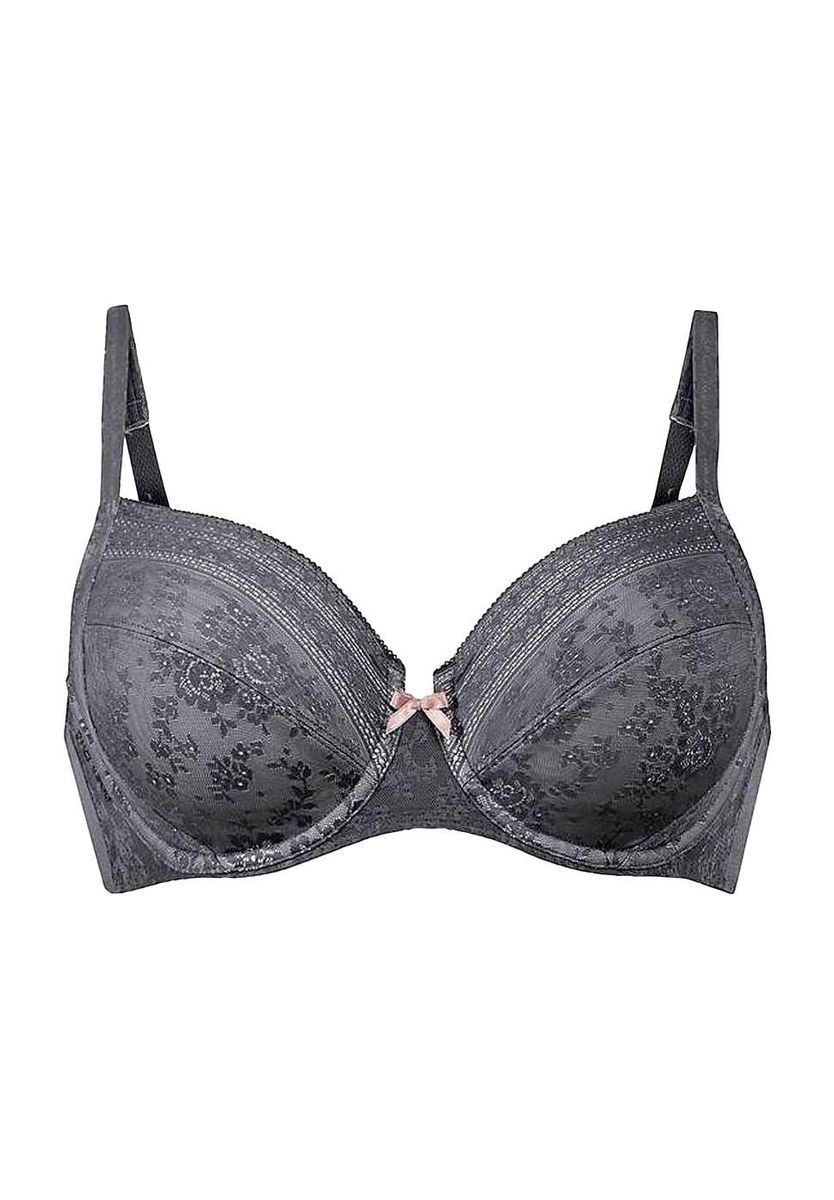 Blumen-Spitzen-Bügel-BH mit Schleife