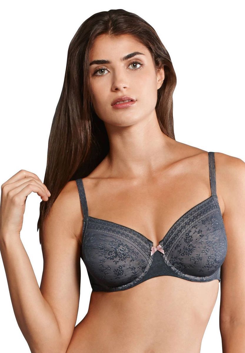 Blumen-Spitzen-Bügel-BH mit Schleife