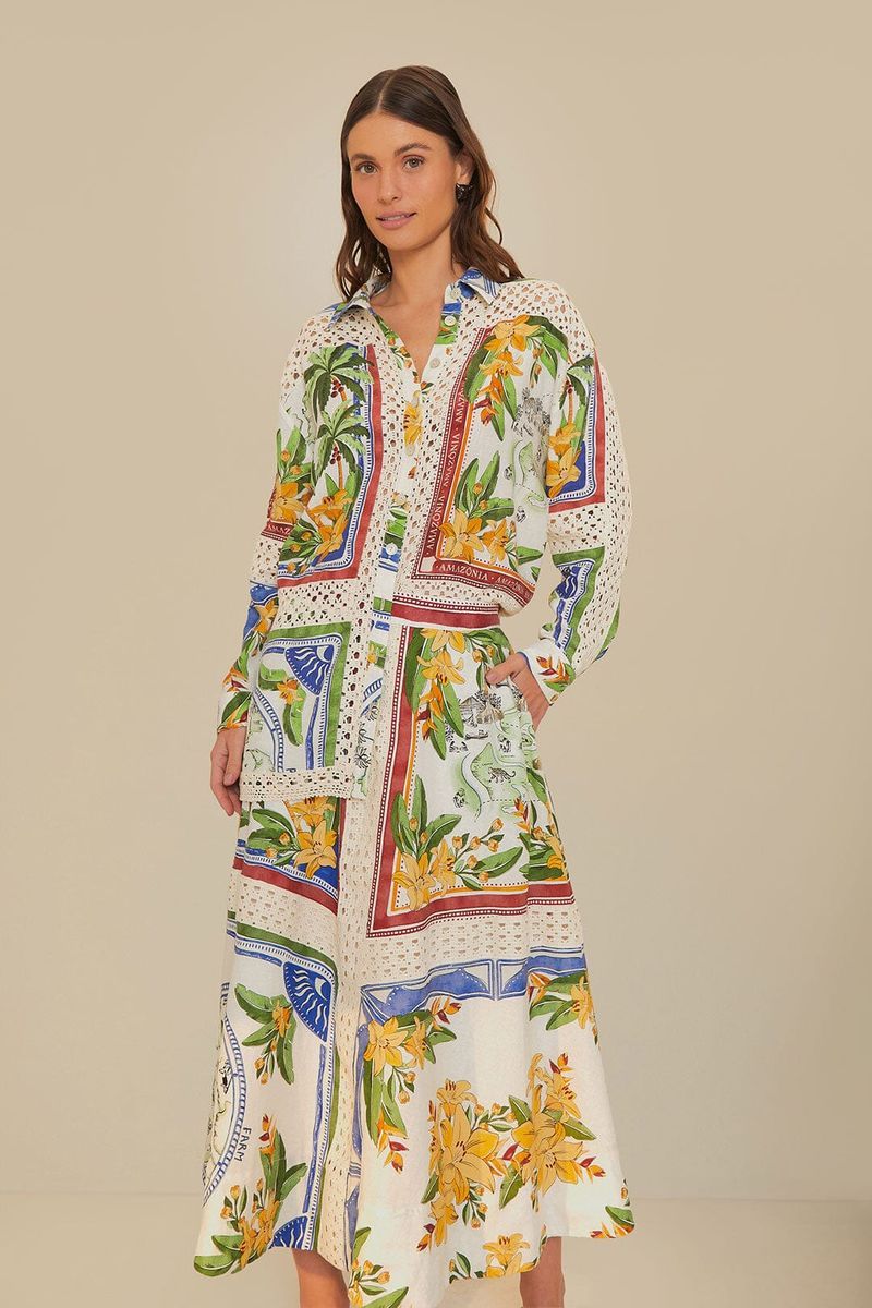 Tropical Print LENZING ECOVERO Midi Rock