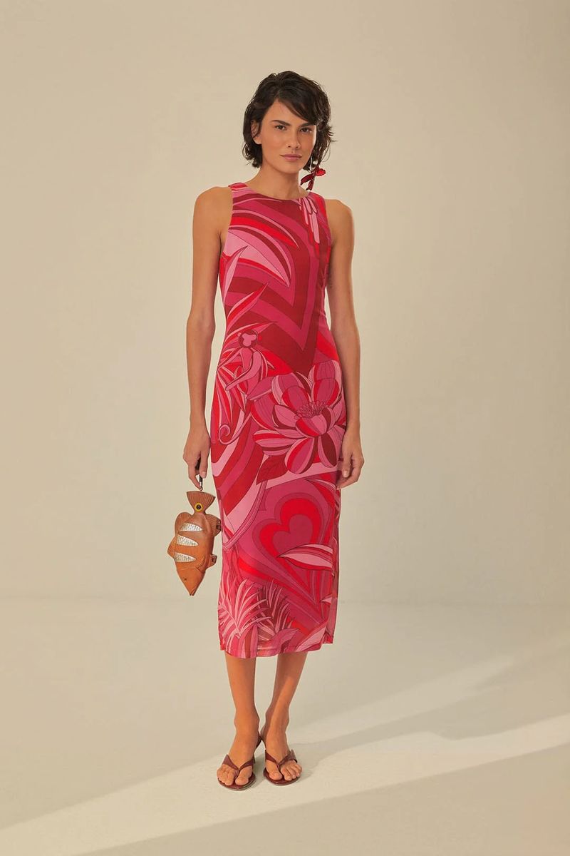 Geblümtes Tüll-Midikleid Endless Summer