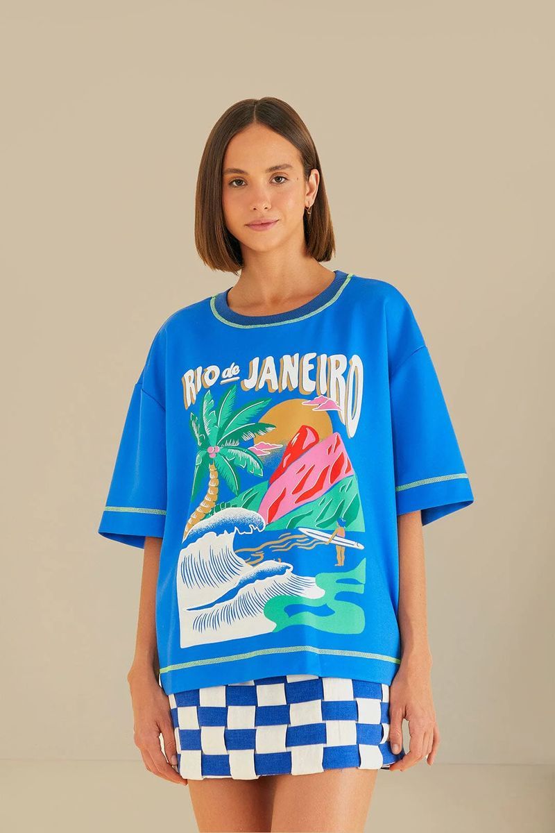 Rio de Janeiro T-Shirt mit Grafikdruck