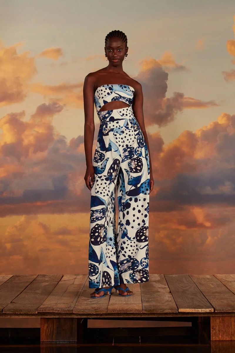 Trägerloser Maxi-Jumpsuit mit Cutout-Taille