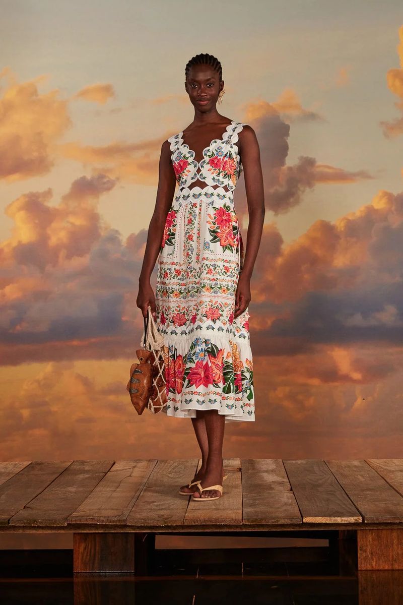 Bloom Garden Baumwoll-Maxikleid