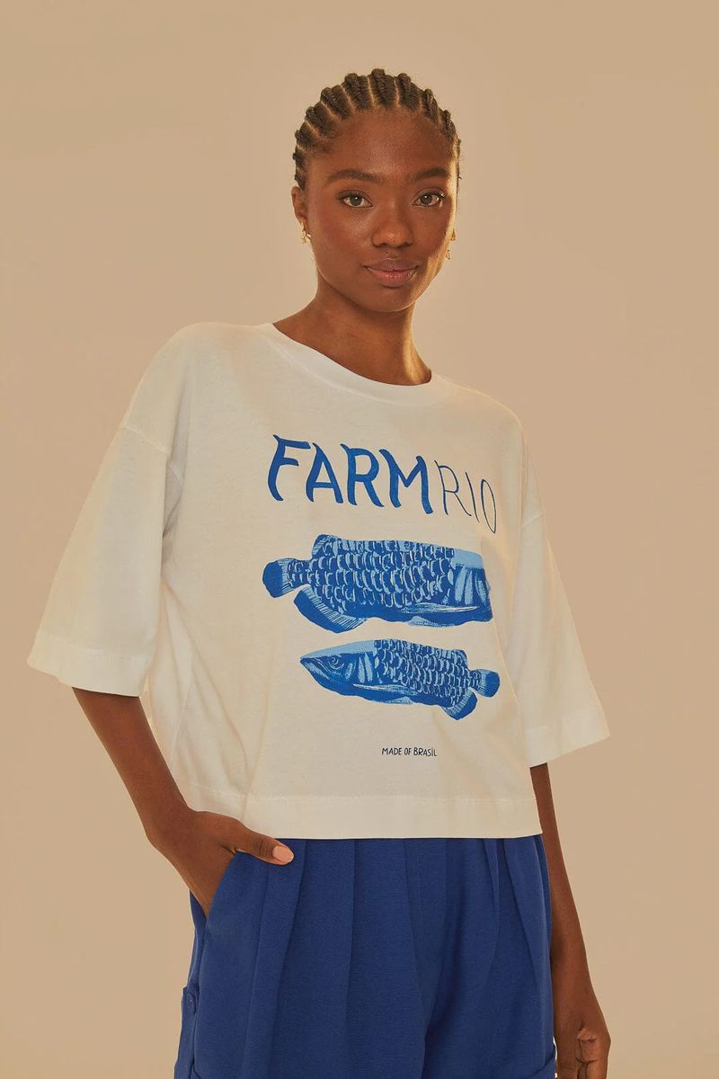Bio-Baumwoll T-Shirt mit Grafikprint