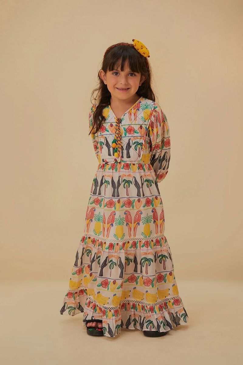 Tropischer Kinder Maxikleid