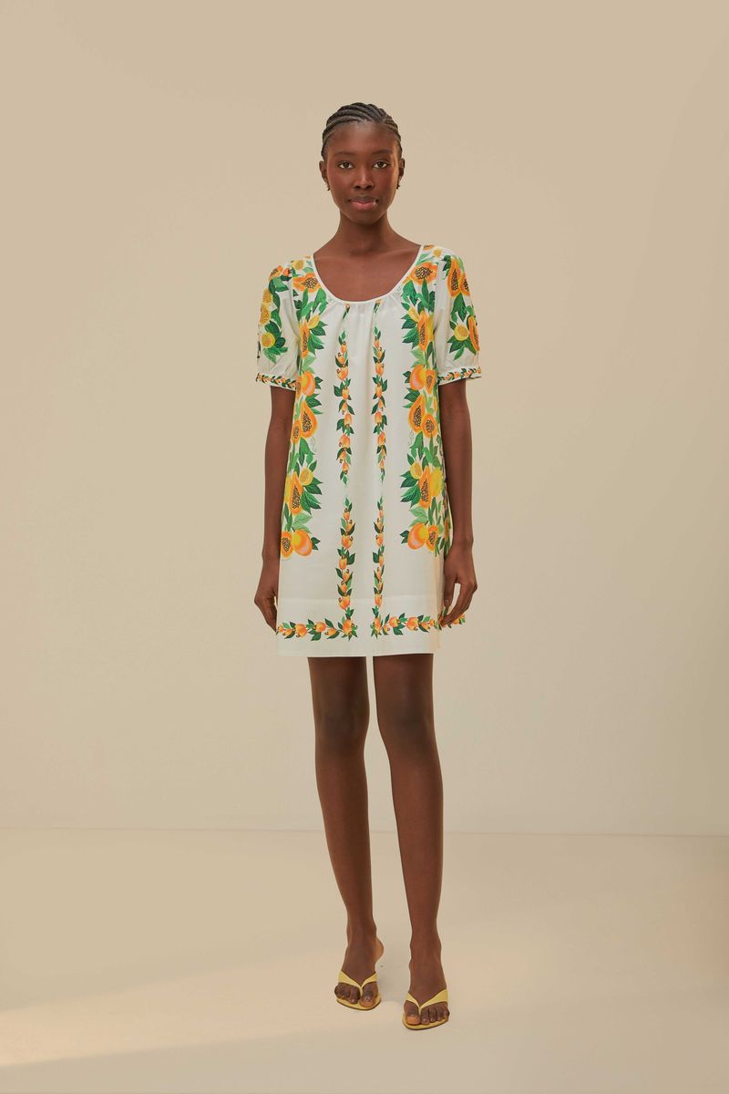 Mini-Kleid mit lebhaftem Fruchtprint
