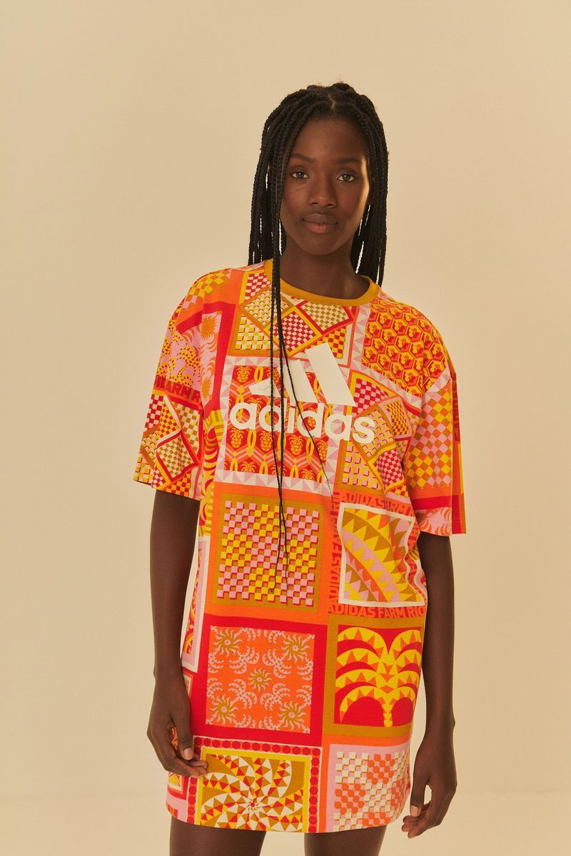 Helles Patchwork-T-Shirt-Kleid