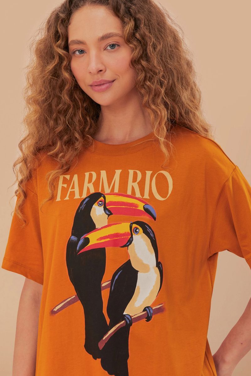T-Shirt mit entspanntem Toukan-Grafik-Print