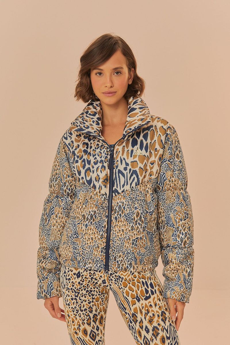 Puffer Jacke mit Tiermuster