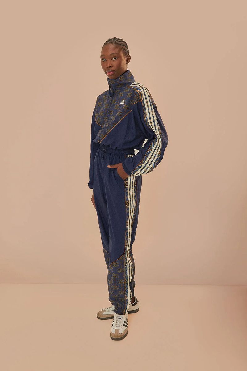 Gemusterte Retro Trainingsjacke