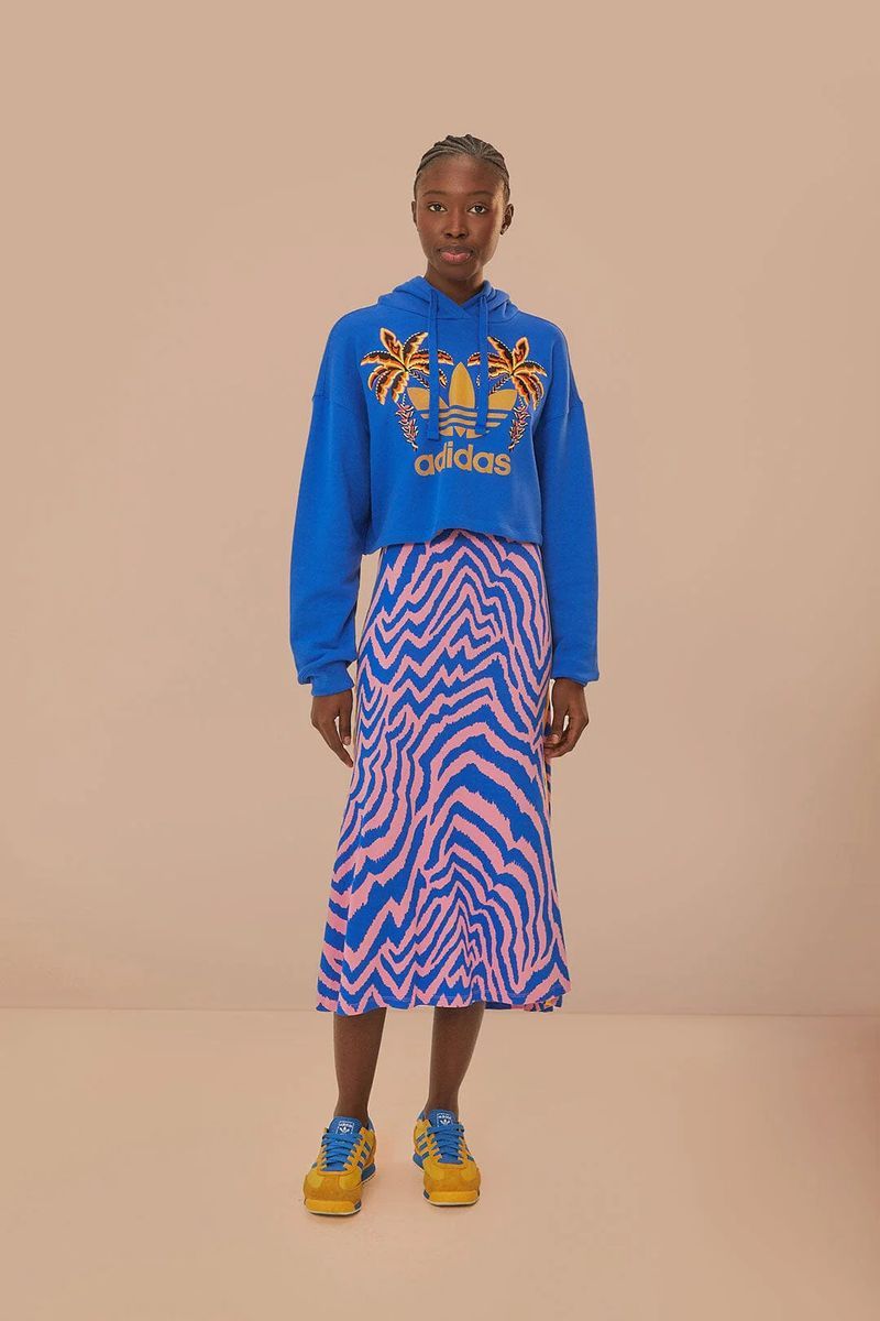 Farm Rio Zebra-Print Midirock