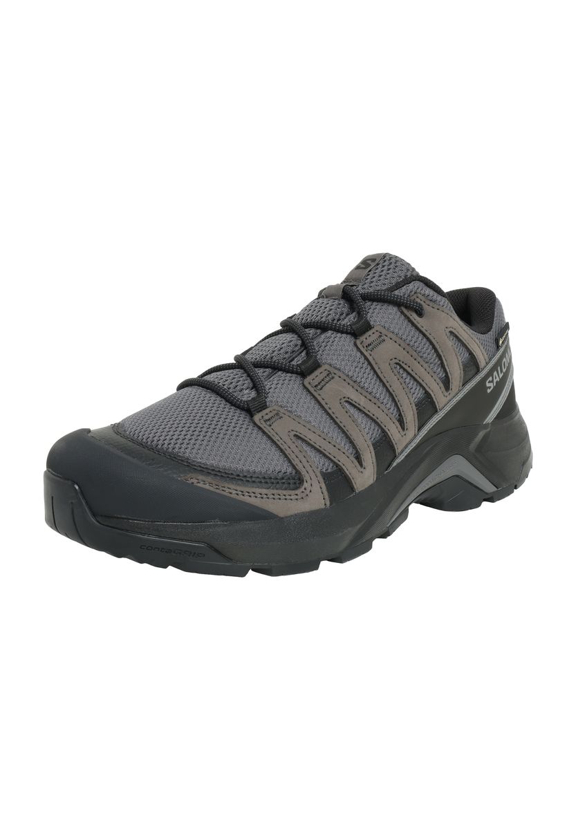 Grauer Wanderhalbschuh aus Leder für Herren