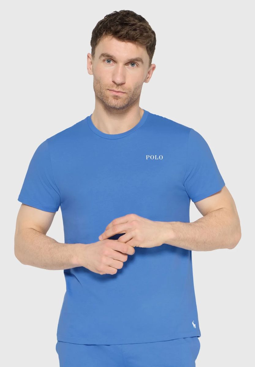 POLO RALPH LAUREN Loungewear-Oberteil "BCI LIQUID COTTON", Rundhalsausschnitt, für Herren, blau, L