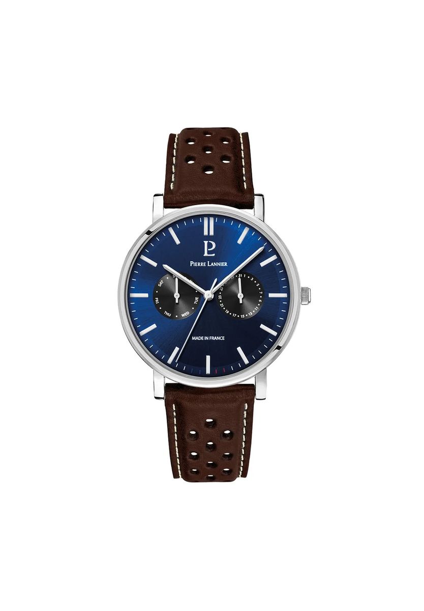 Klassische Herrenuhr mit blauem Zifferblatt