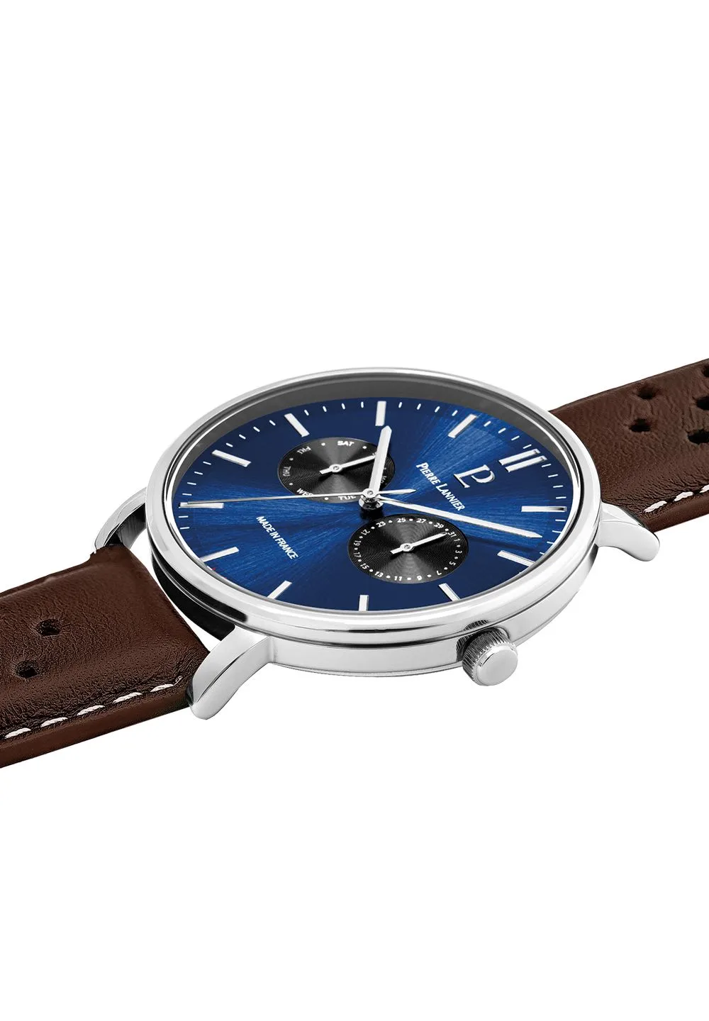 Klassische Herrenuhr mit blauem Zifferblatt