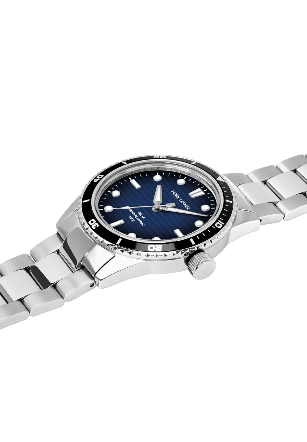 Herren Solarbetriebene Uhr mit blauem Zifferblatt