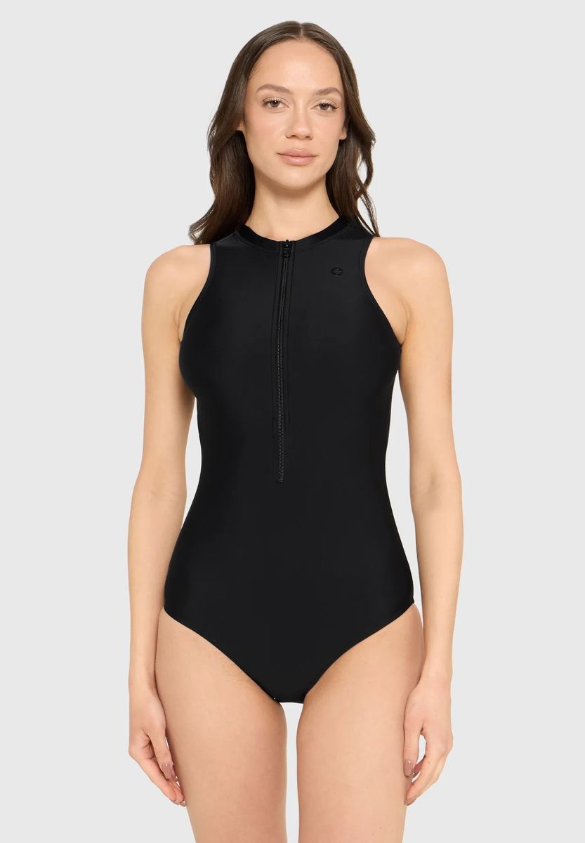 ALEX Badeanzug "SOLID BASIC", Reißverschluss, für Damen, schwarz, 36