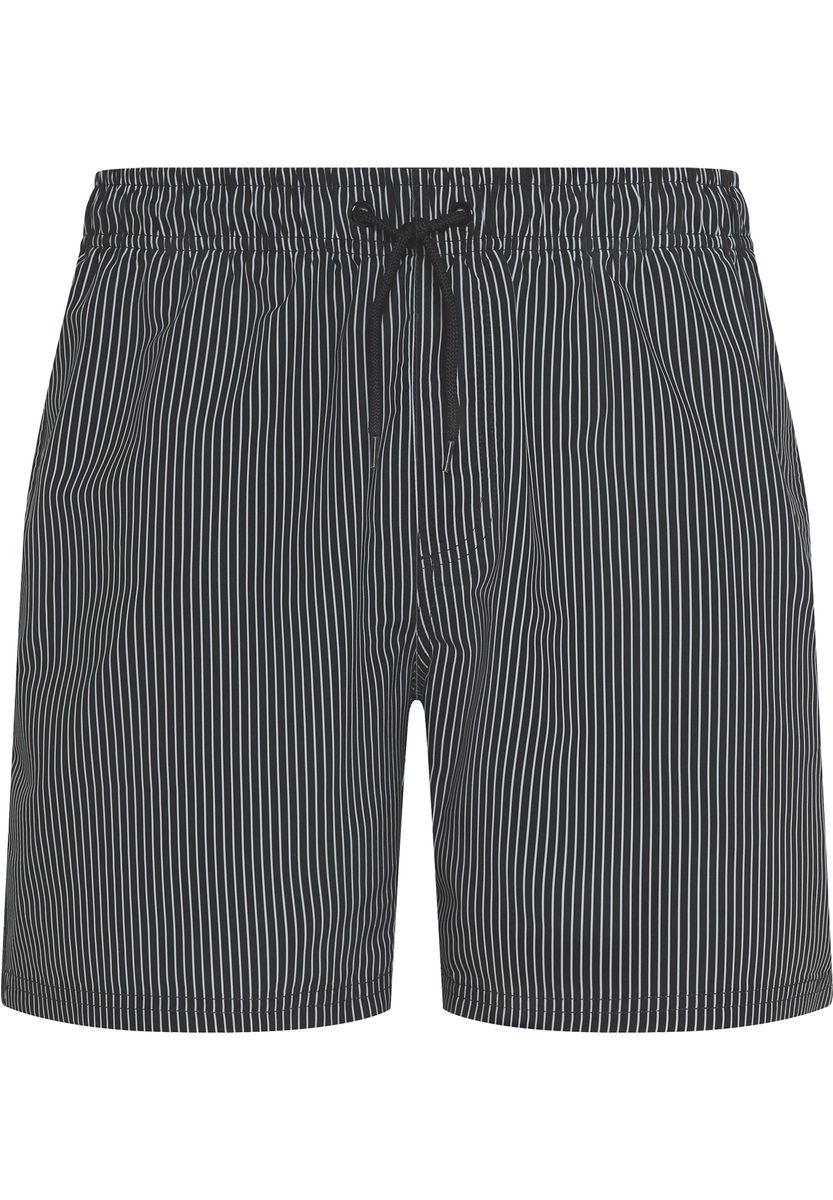 Gestreifte Badeshorts mit Kordelzug