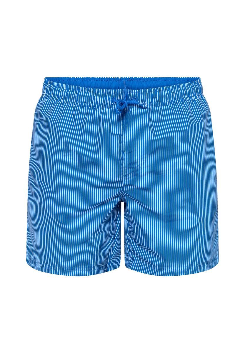 Herren Badeshorts mit Streifen und Kordelzug