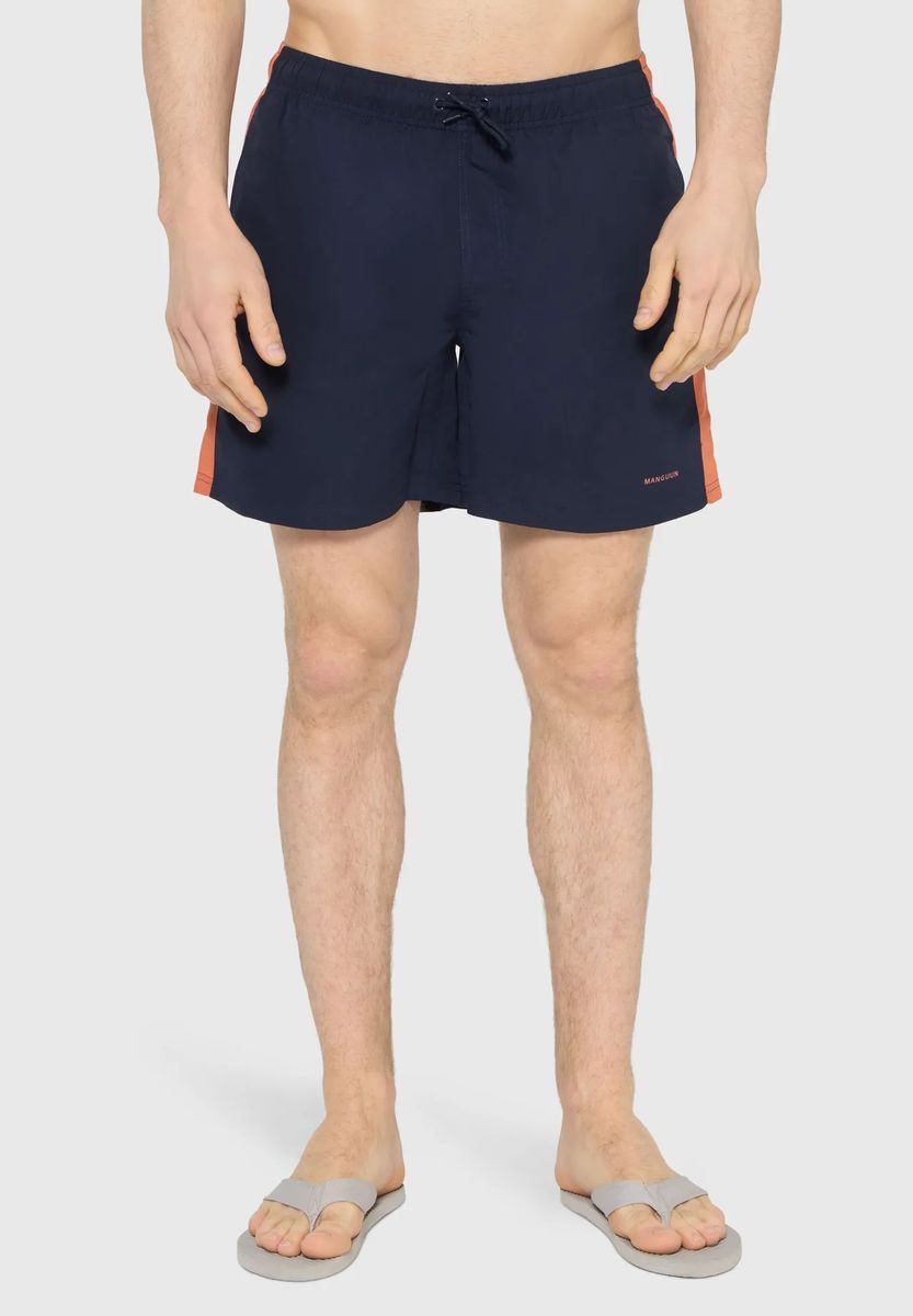Herren Basic Badeshorts mit Streifen