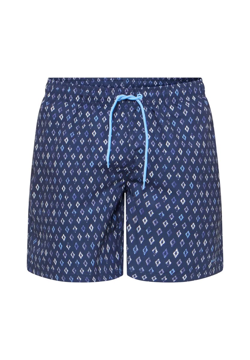 Badeshorts mit geometrischem Muster für Herren