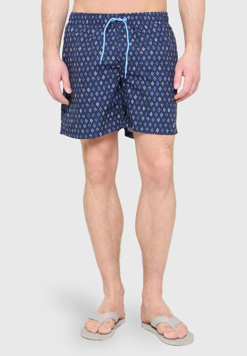 Badeshorts mit geometrischem Muster für Herren