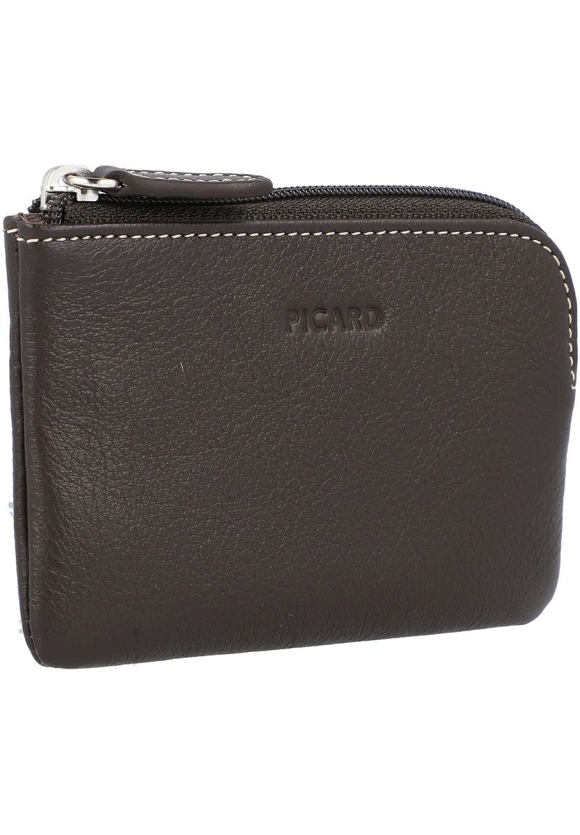PICARD Schlüsseletui "Diego", Label-Prägung, Querformat, Leder, für Damen und Herren, braun