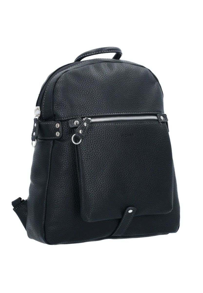 Lässiger Kunstlederrucksack mit Tasche