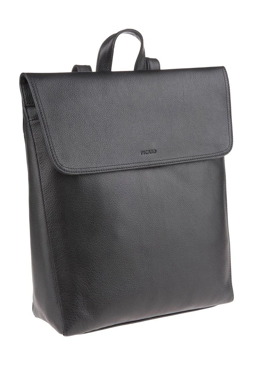 Minimalistischer Leder Rucksack mit Überschlag