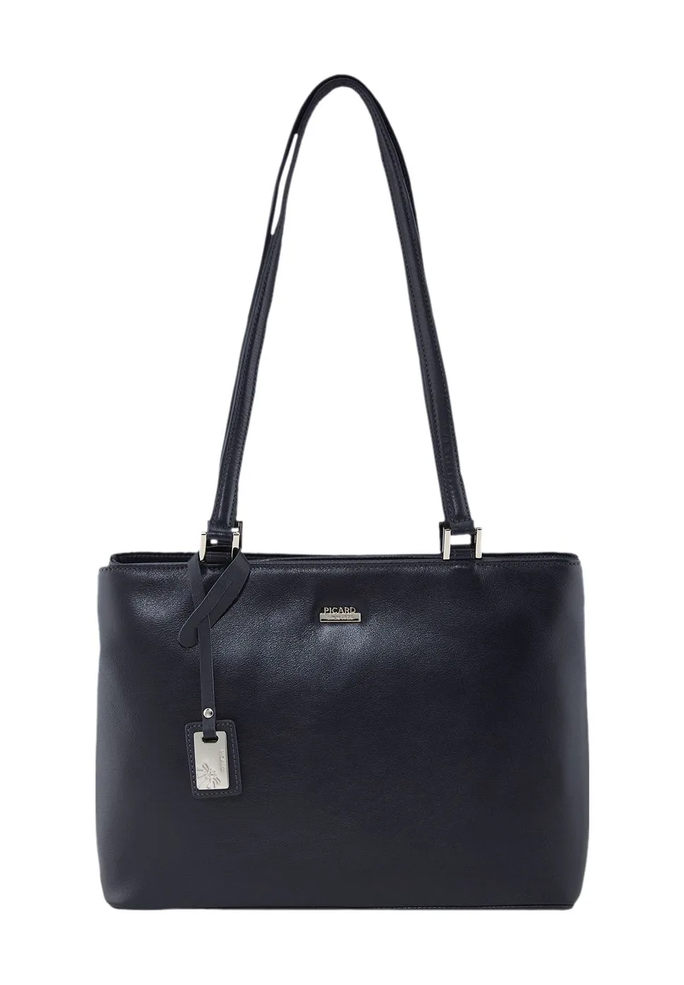 PICARD Shopper "Really", Rindsleder, zwei Reißverschluss Hauptfächer, uni, für Damen, blau, 99