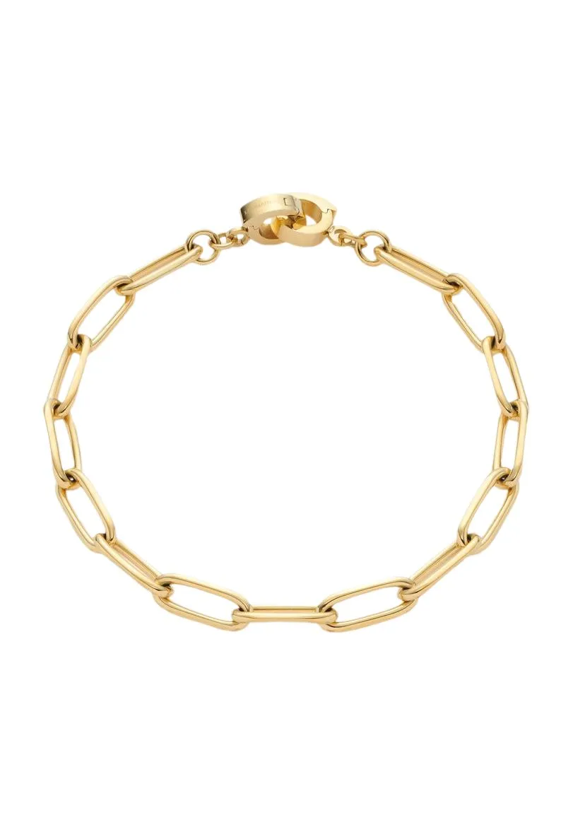 Goldplattiertes ovales Gliederarmband