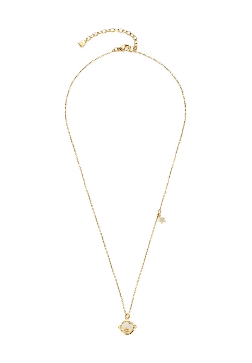 Saturn Anhänger Halskette mit Stern-Charm