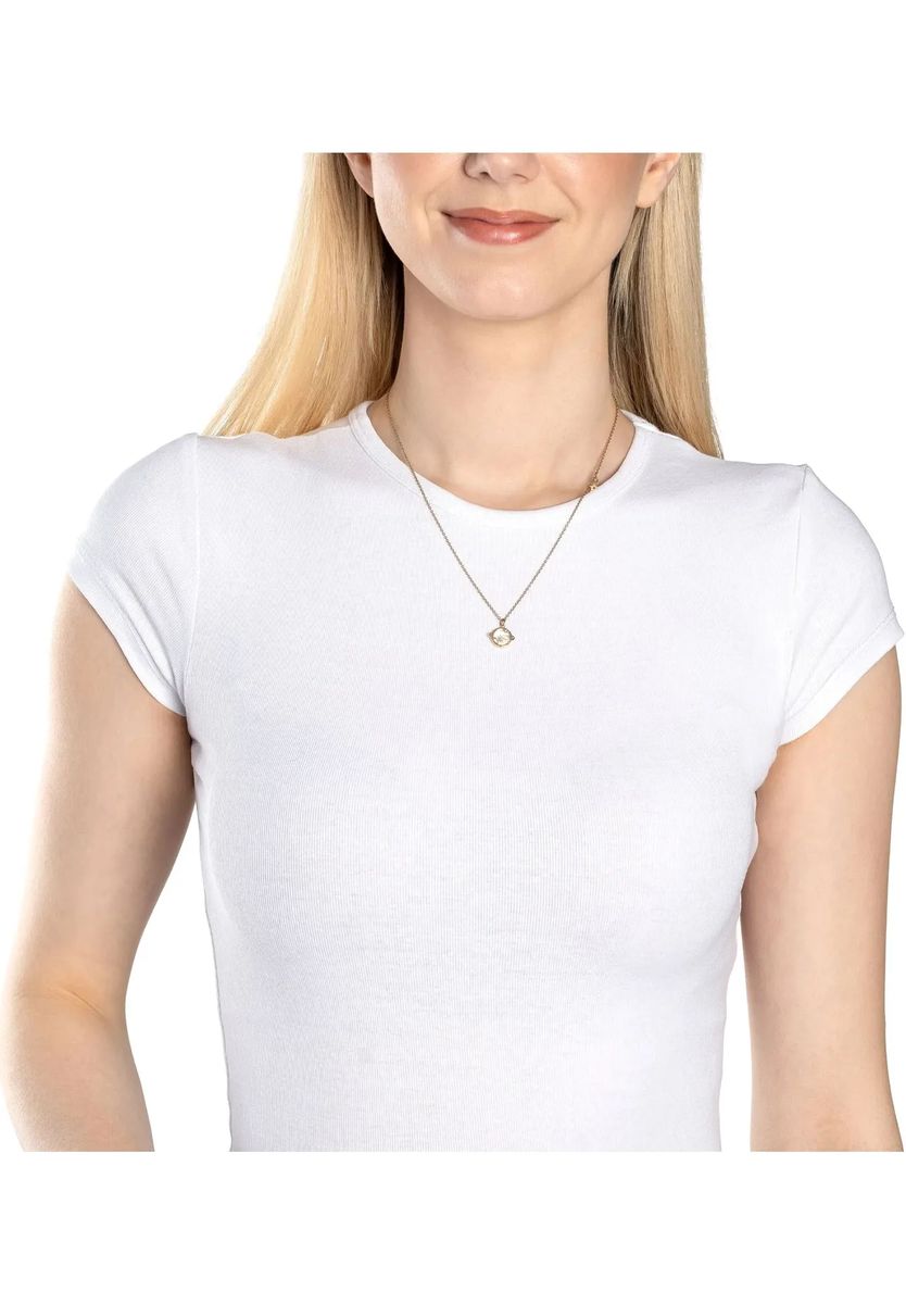 Saturn Anhänger Halskette mit Stern-Charm