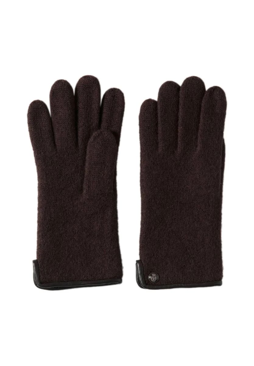 ROECKL Handschuhe, Wolle, Leder-Details, für Damen, braun, 7