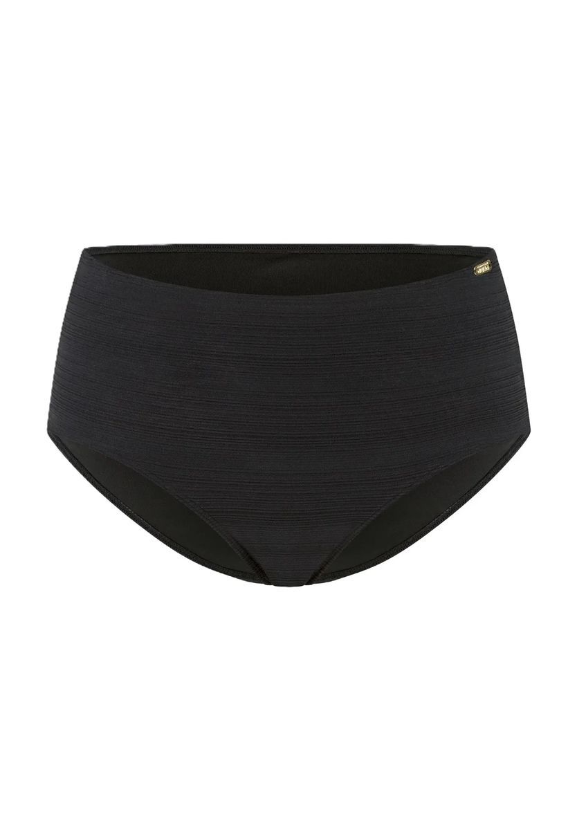 Klassische schwarze, hoch taillierte Bikinihose
