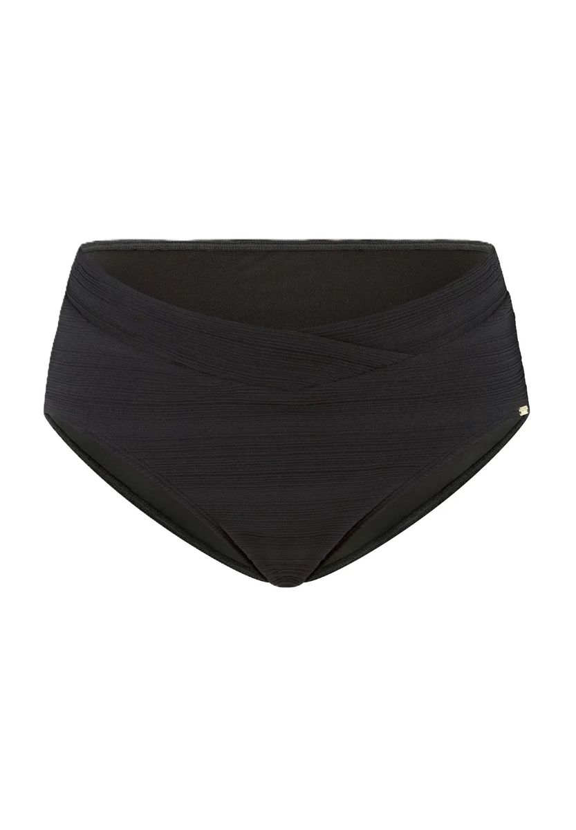 Klassische schwarze, hoch taillierte Bikinihose