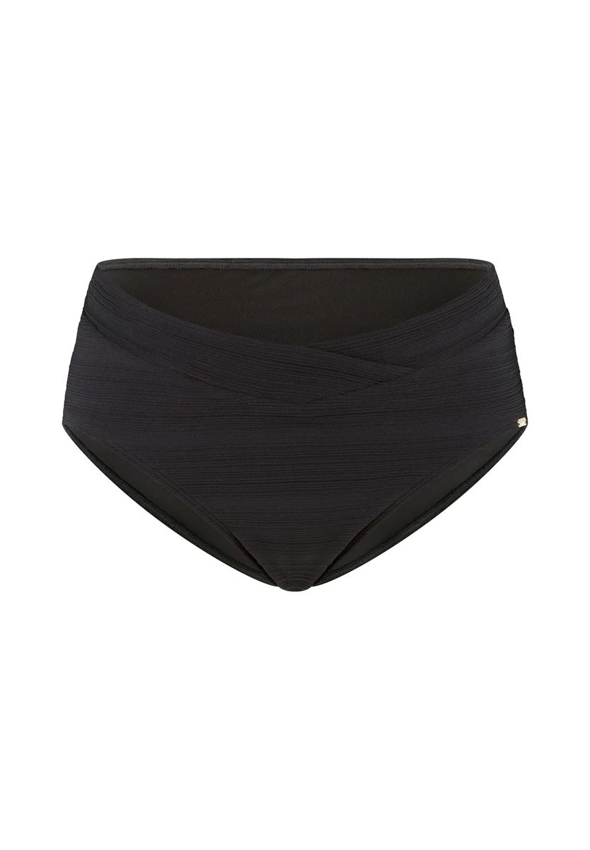 Klassische schwarze, hoch taillierte Bikinihose