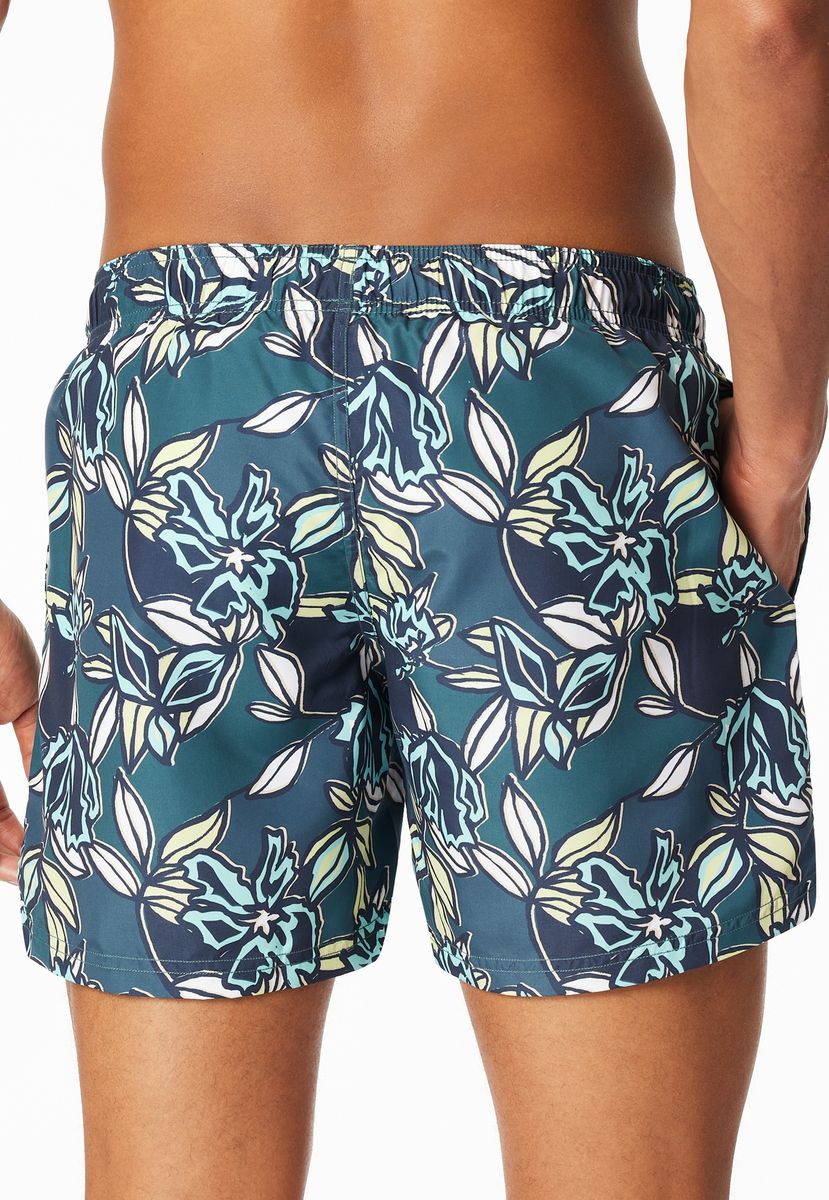 Gemusterte Herren Badeshorts mit Kordelzug
