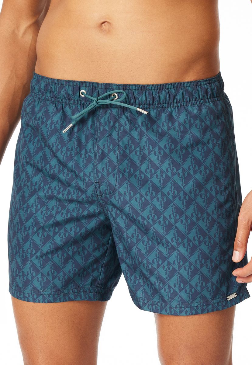 Gemusterte Herren Badeshorts mit Kordelzug