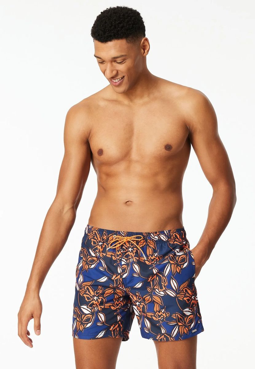 Herren Badeshorts mit Blumendruck